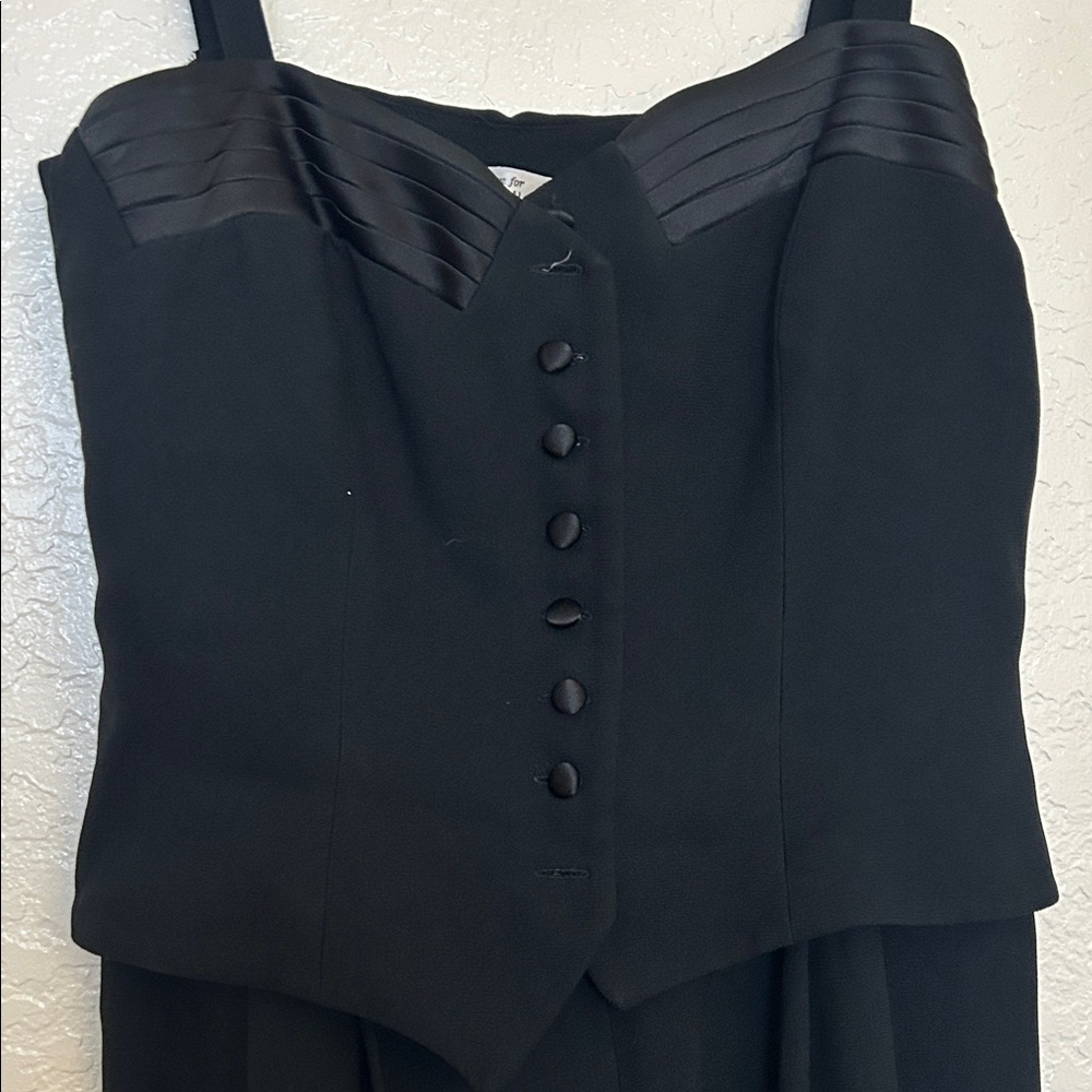 KENAR VINTAGE  Black Sleeveless Jumpsuit. No Size Tag. - Picture 5 of 6